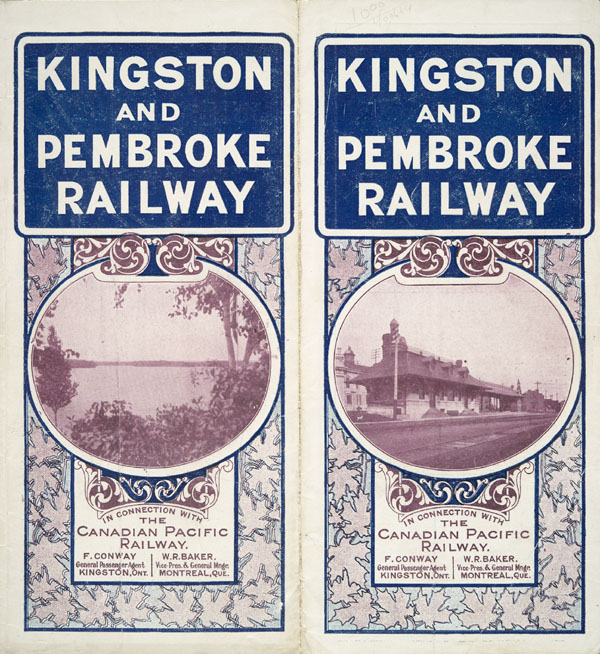 © Canadian Pacific Railway (CPR), “Kingston & Pembroke Railway” map (1899), from Library and Archives Canada/Merrilees Transportation collection, Canada, by Train, JPEG files, http://www.collectionscanada.gc.ca/trains/021006-2060.01-e.html#g
